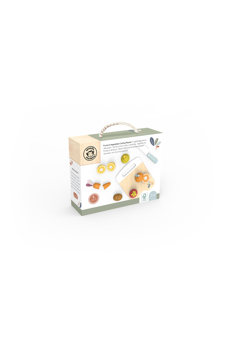 Speedy Monkey Fruits & Vegetables Cutting Playset, Alternate, color, 