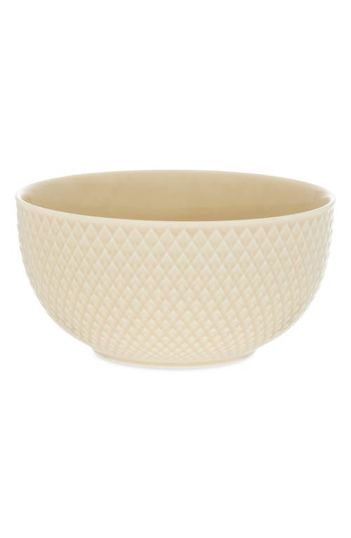 Lyngby Porcelaen Rhombe Earth Medium Bowl In Tan