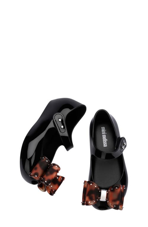 Melissa Kids' Ultragirl Classic Mary Jane Flat In Black Turtle