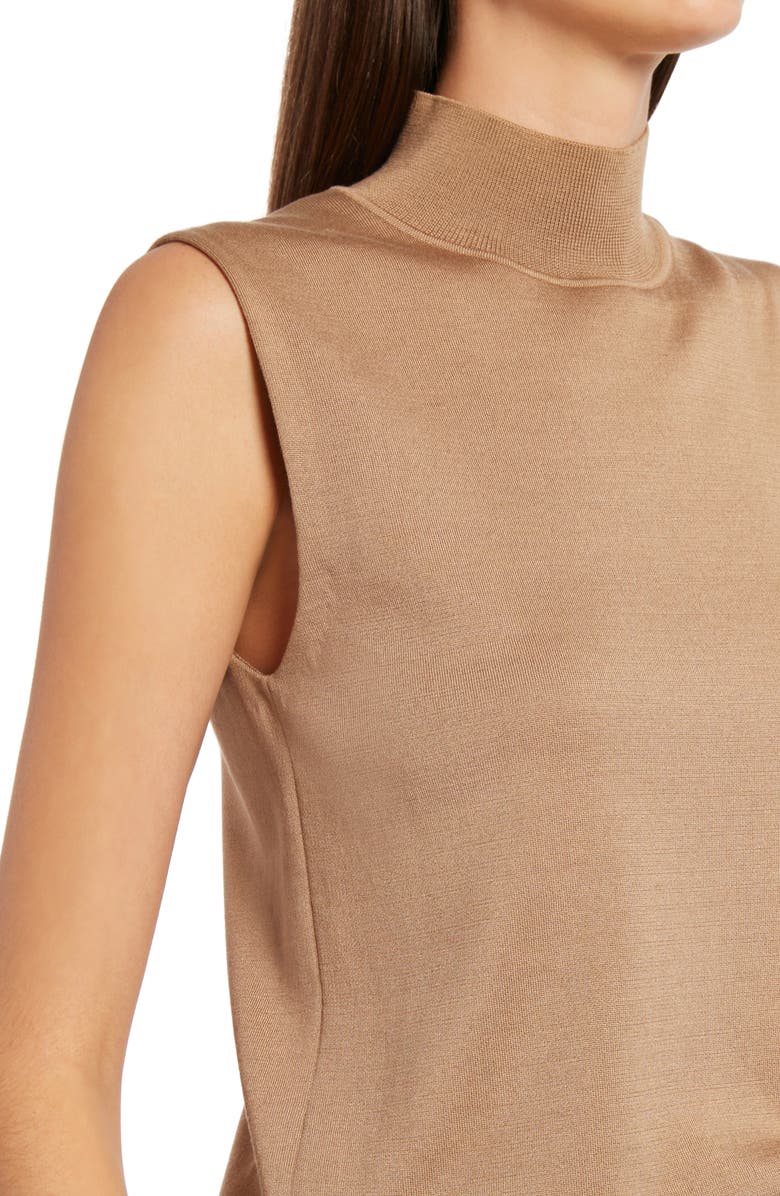 The Row Gianico Silk Blend Mock Neck Top, Alternate, color,