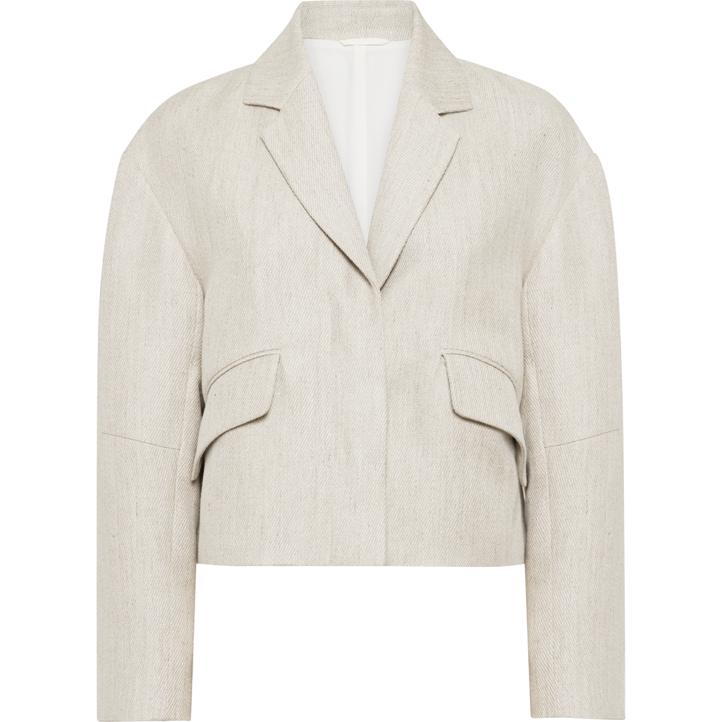 Brunello Cucinelli Outerwear With Monili In Cool Beige