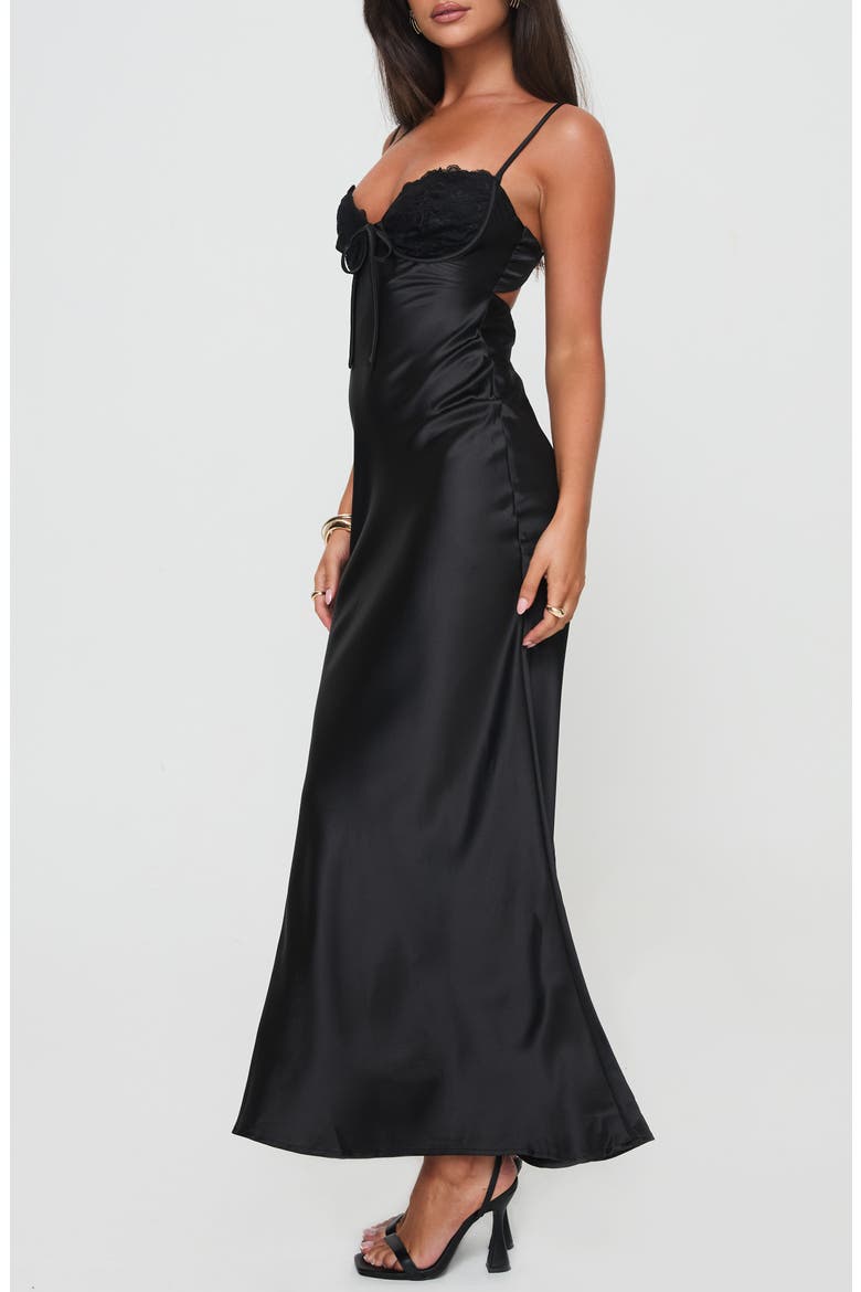 Fayden Bias Cut Slipdress, Alternate, color, BLACK