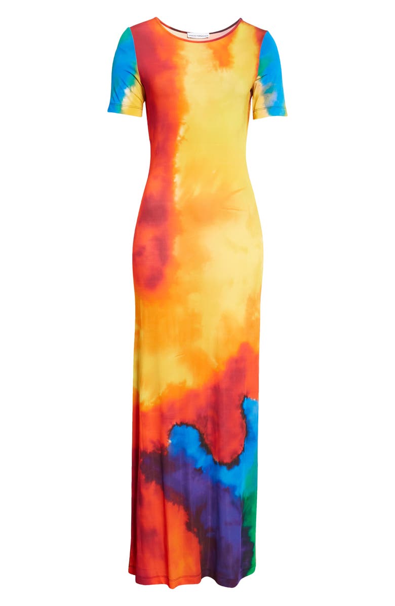 Rabanne Plastic Art Second Skin Jersey T-Shirt Dress, Alternate, color, 