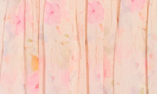 Lush Shirred Fit & Flare Midi Dress In Pink