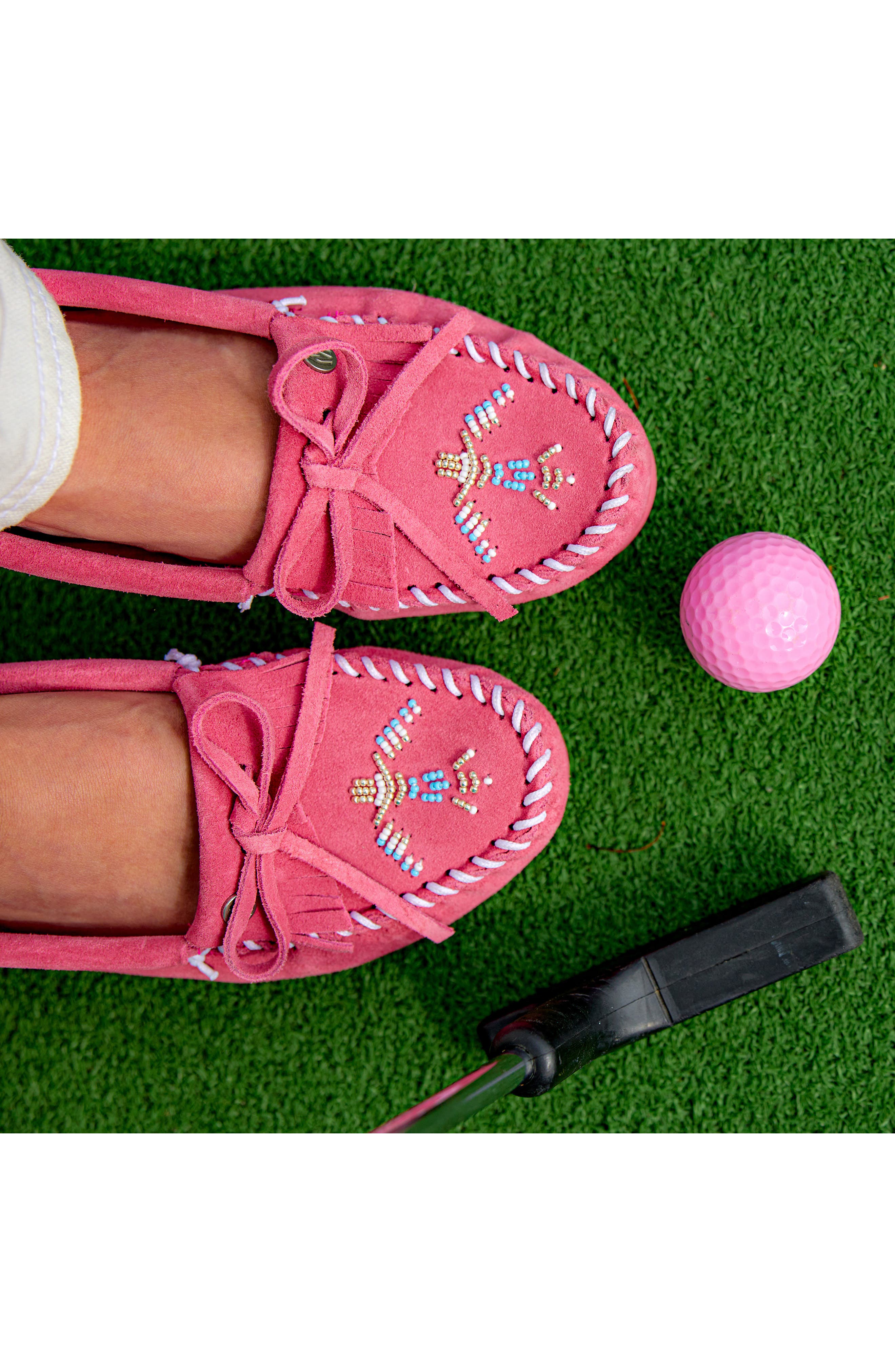 x Lucie Skjefte Thunderbird 'Animikii' Slipper, Alternate, color, PINK
