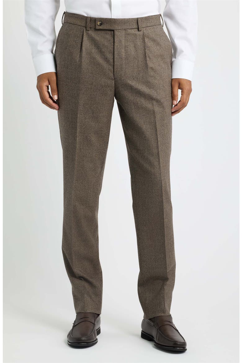 Irving Wool Tic Weave Suit, Alternate, color, BROWN