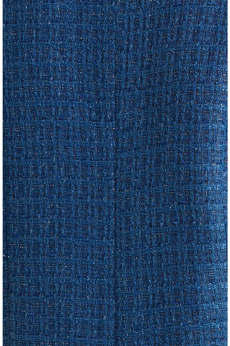Collarless Bouclé Jacket, Alternate, color, RIVERSIDE BLUE