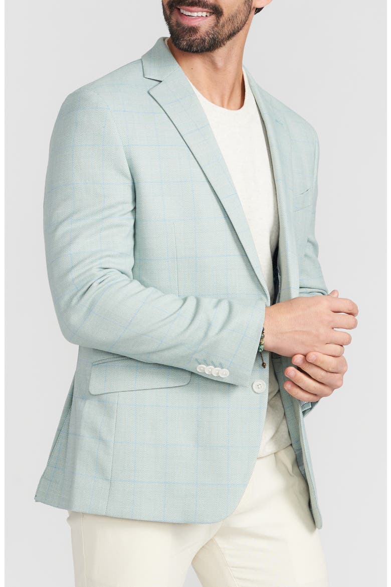 Windowpane Sport Coat, Alternate, color, GREEN