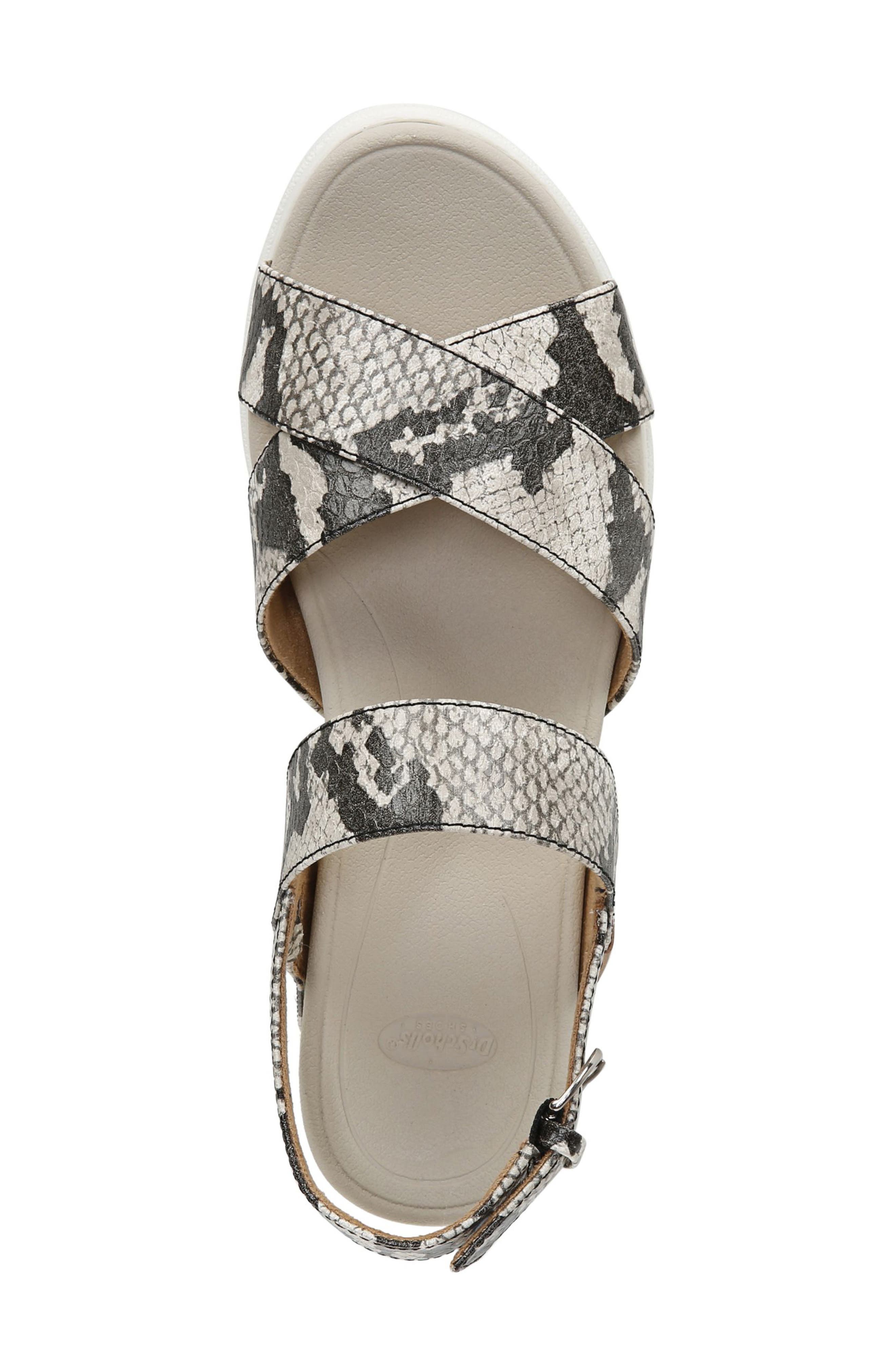 Scenario Platform Sandal, Alternate, color, BLACK WHITE SNAKE FAUX LEATHER