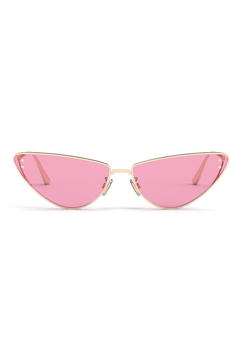 MissDior B1U 63mm Oversize Cat Eye Sunglasses, Main, color, SHINY GOLD DH / BORDEAUX