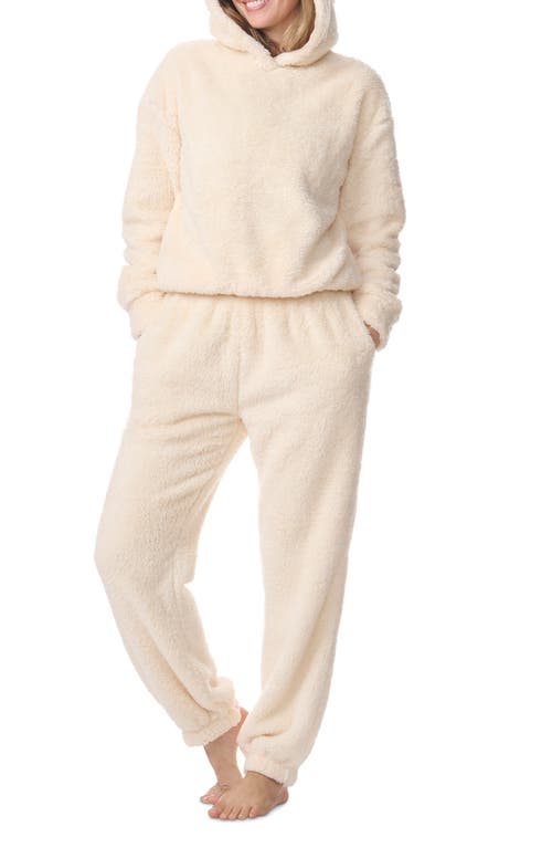 Splendid High Pile Fleece Pajamas In Cream