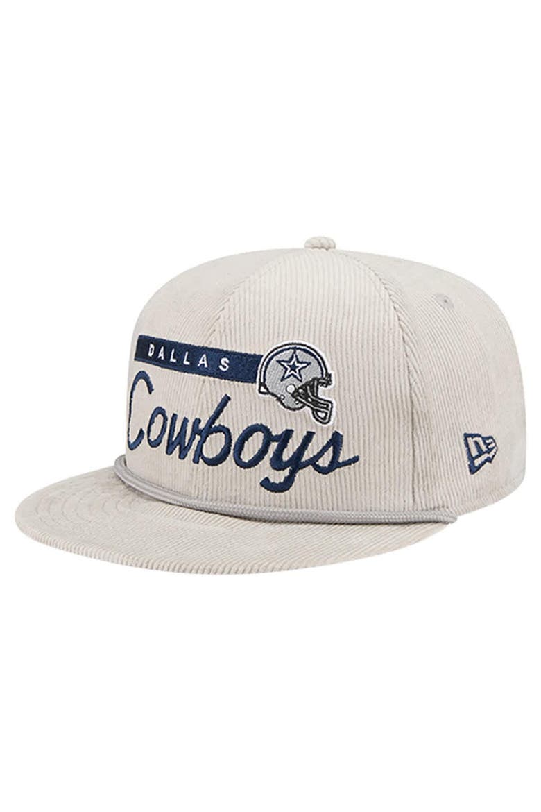 Men's New Era Gray Dallas Cowboys Cord Rope 9FIFTY Snapback Hat, Main, color, Gray