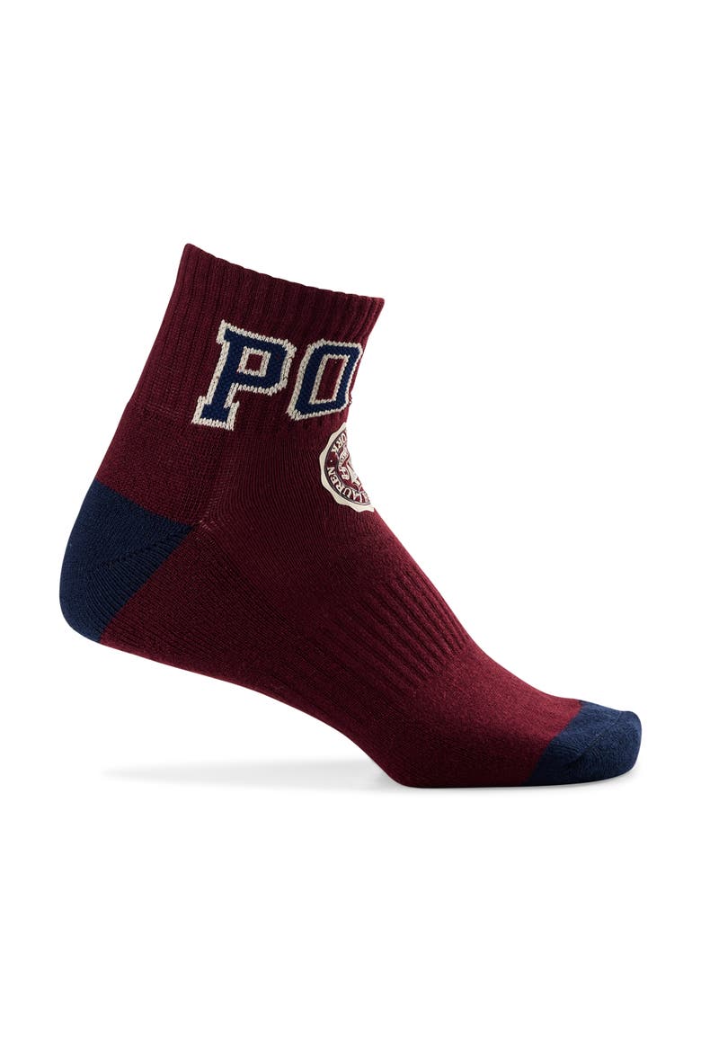 Big & Tall 6-pk Crest 1/4-Top Socks, Alternate, color, NAVY