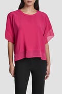 DKNY Mixed Media Dolman Sleeve Top