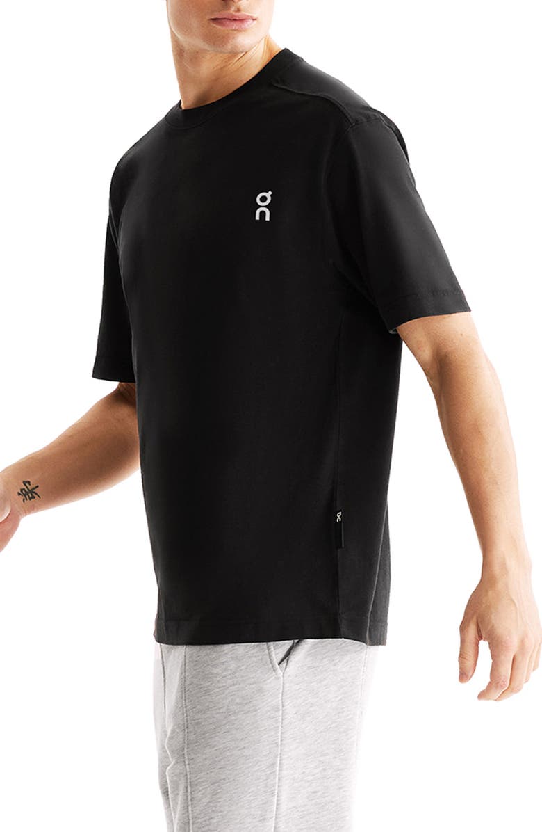 On Club T Oversize Organic Cotton T-Shirt, Alternate, color, Black