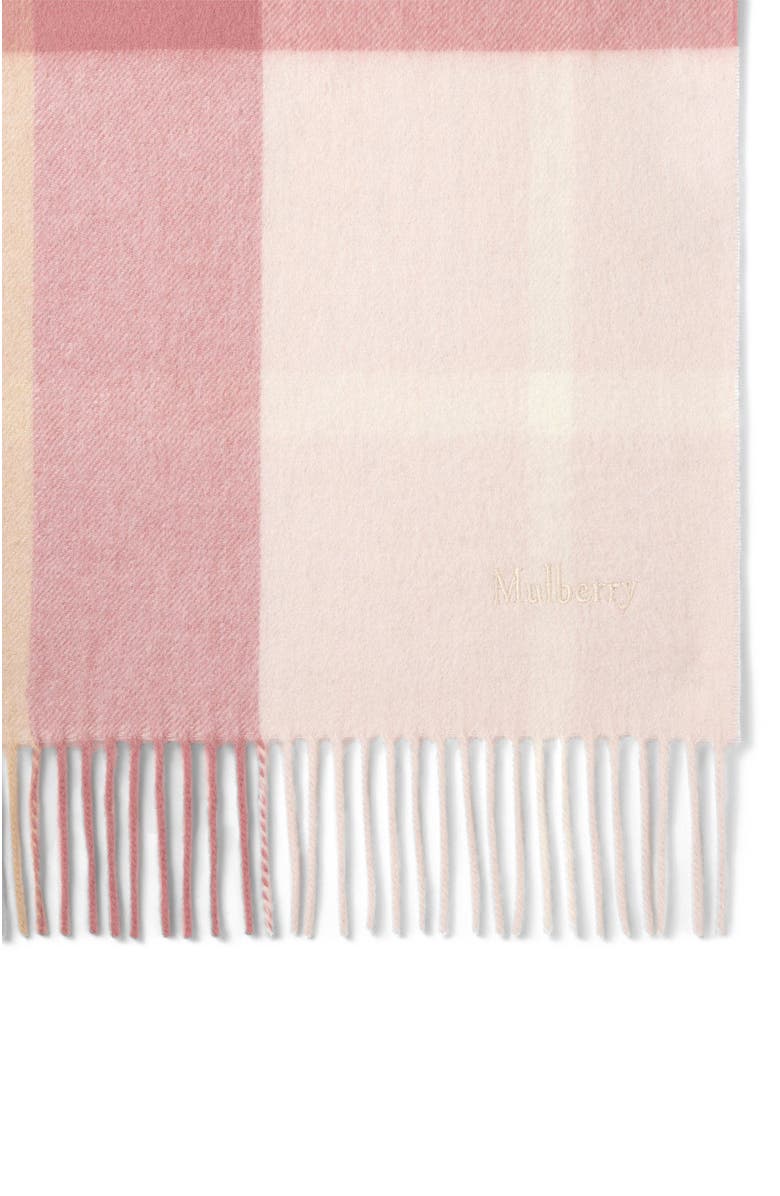 Mulberry Small Check Merino Wool Scarf, Alternate, color, 