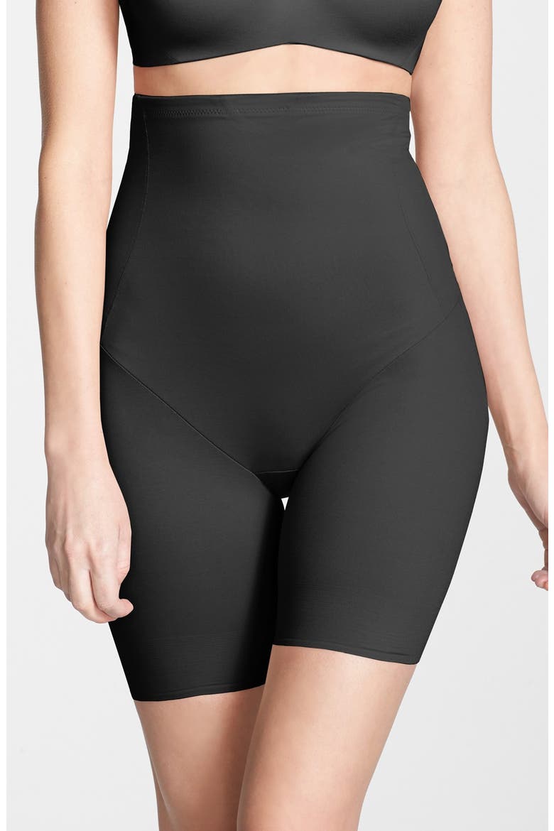 Back Magic® High Waist Shaping Thigh Slimmer, Main, color, BLACK