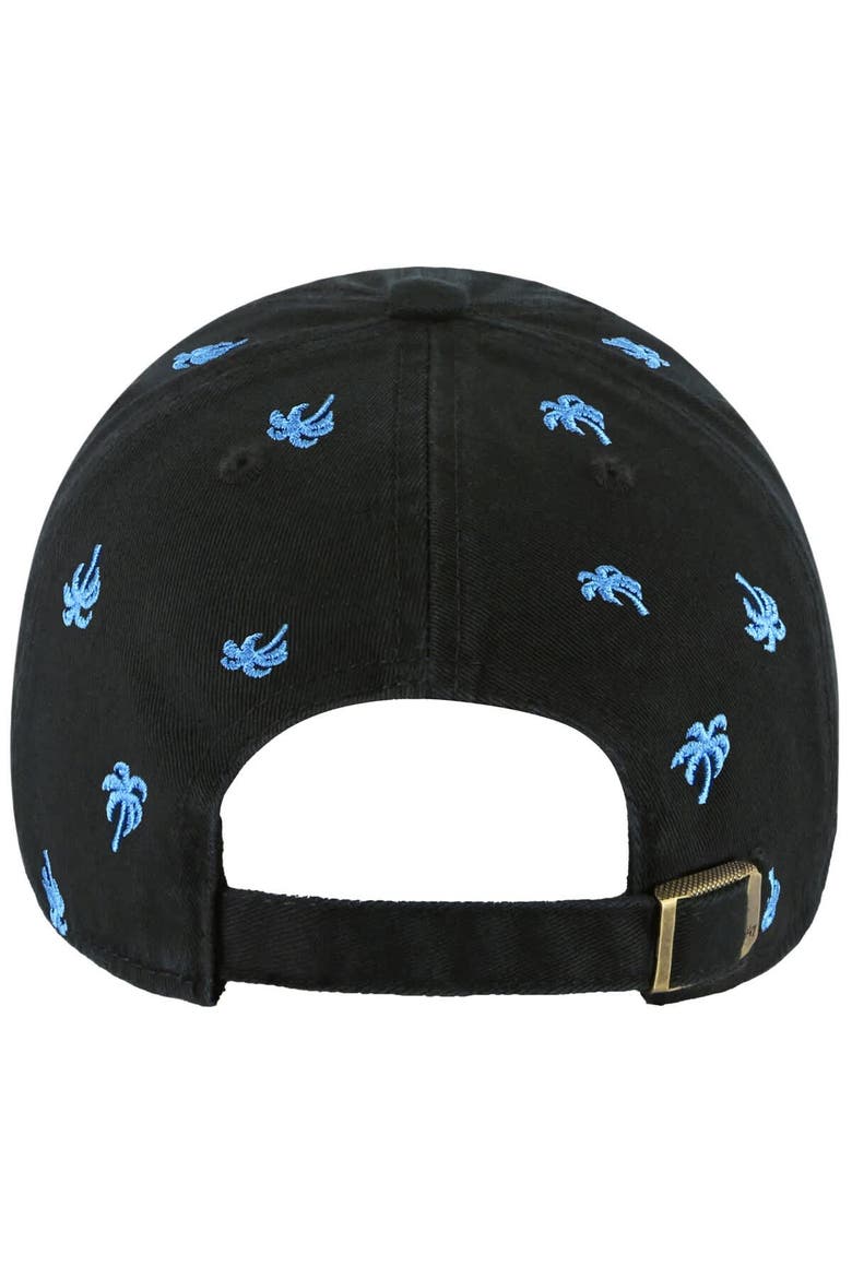 Women's '47 Black Miami Marlins Confetti Clean Up Adjustable Hat, Alternate, color, Black