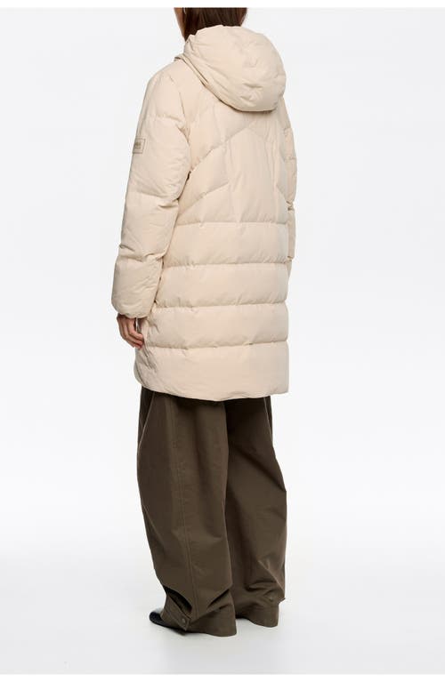 Bimba Y Lola Fur Straight Cut Hooded Puffer In White