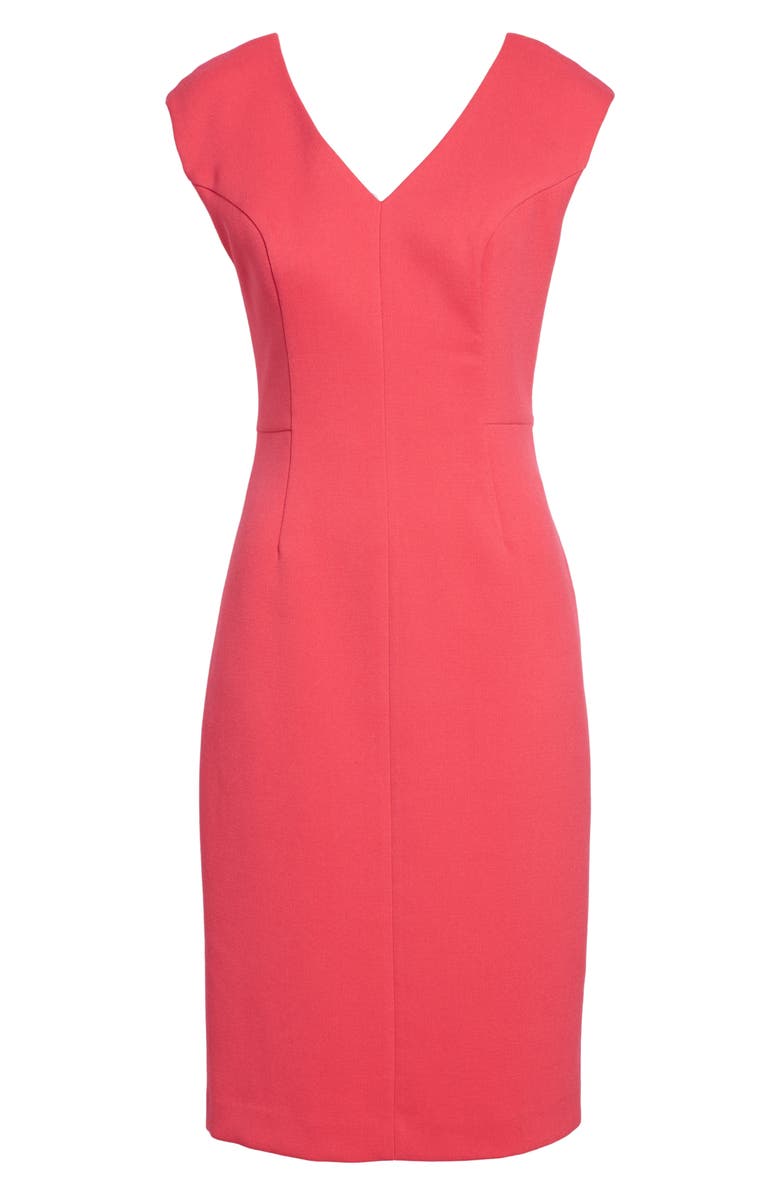 Eliza J Crepe Sheath Dress, Main, color, 