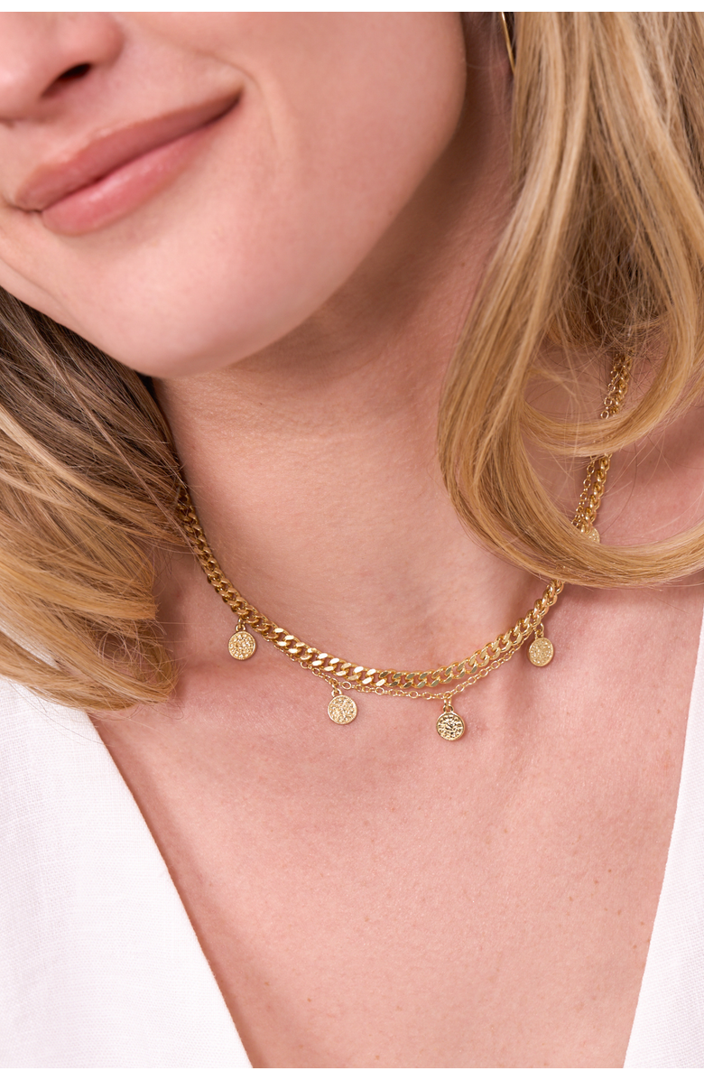 Electric Picks Golden Empire Necklace, Alternate, color, Gold