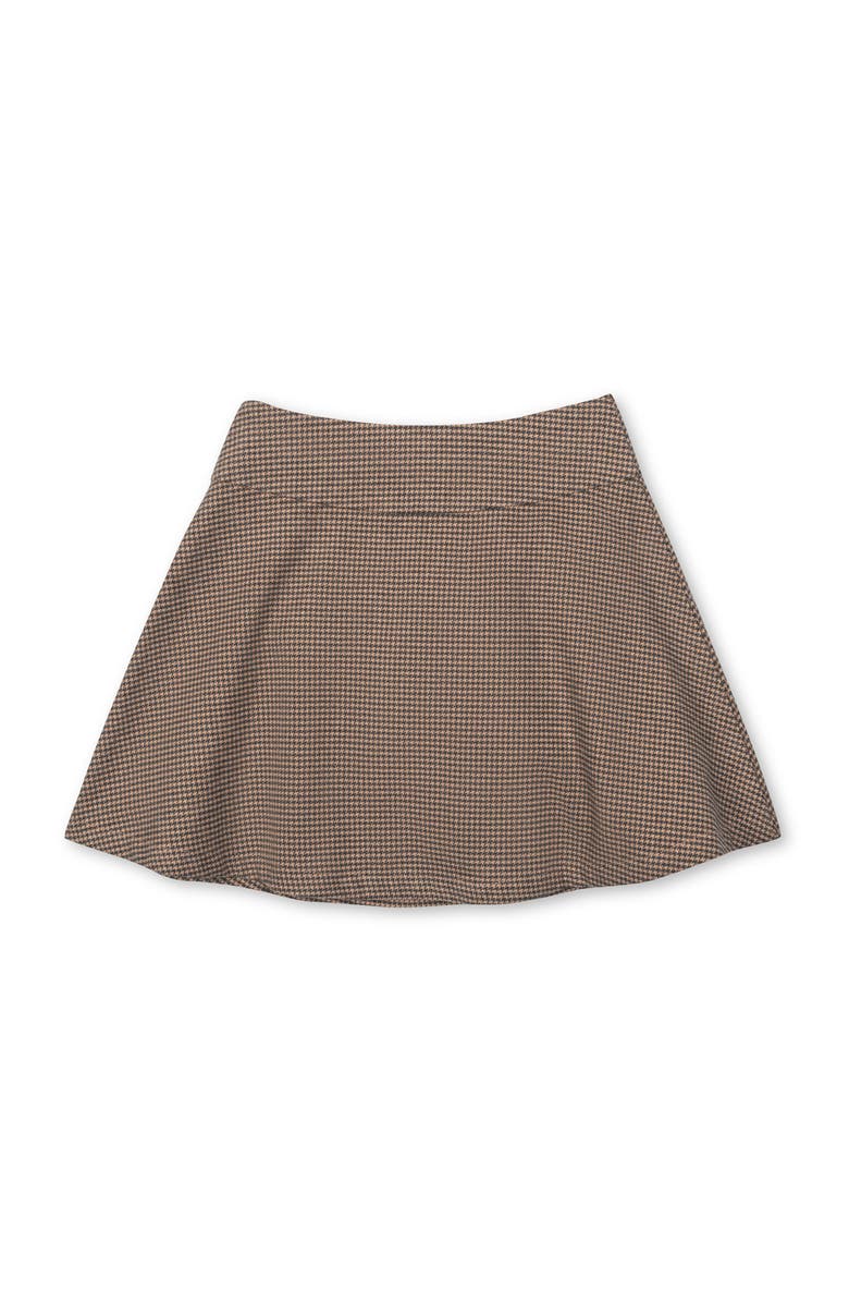 Hope & Henry Kids' Organic Circle Skirt with Pocket Detail, Alternate, color, Camel Houndstooth