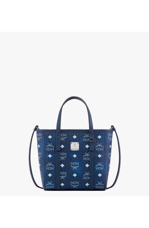 Mini Toni Top-Zip Shopper in Visetos