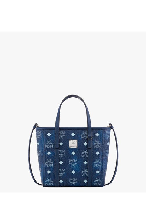 Mcm Mini Toni Top-zip Shopper In Blue