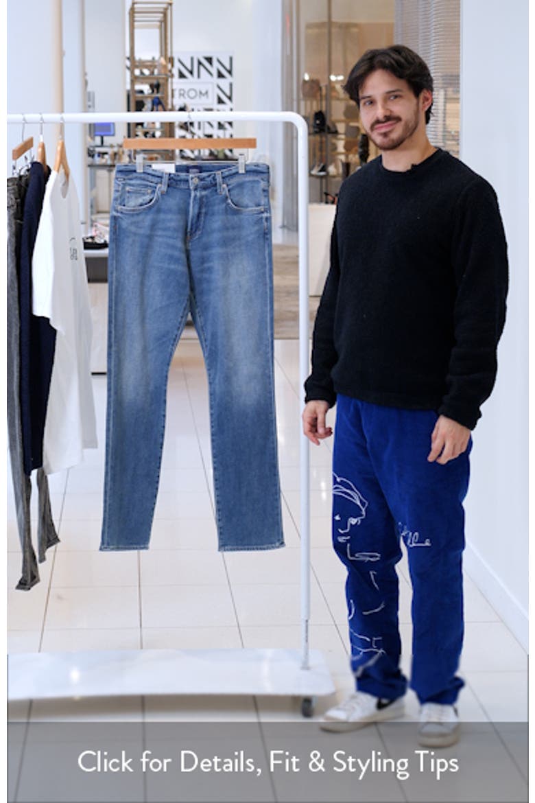 Gage Slim Straight Stretch Cotton & Cashmere Jeans video