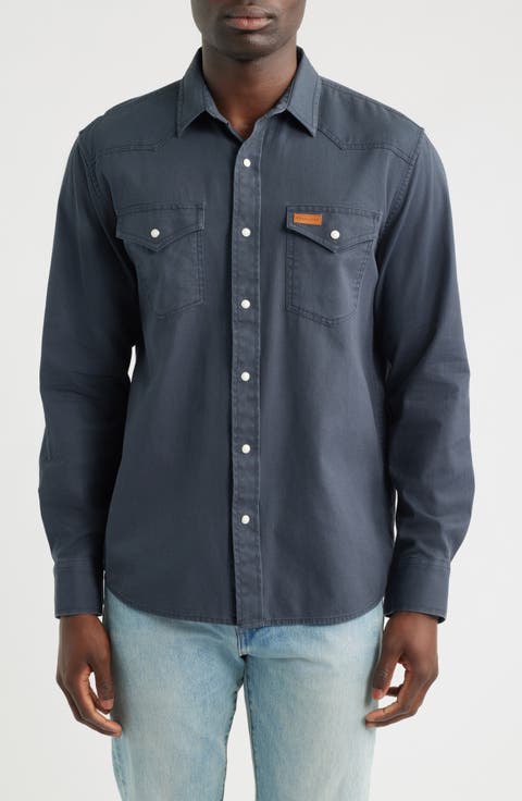 Dillon Cotton Twill Snap-Up Western Shirt