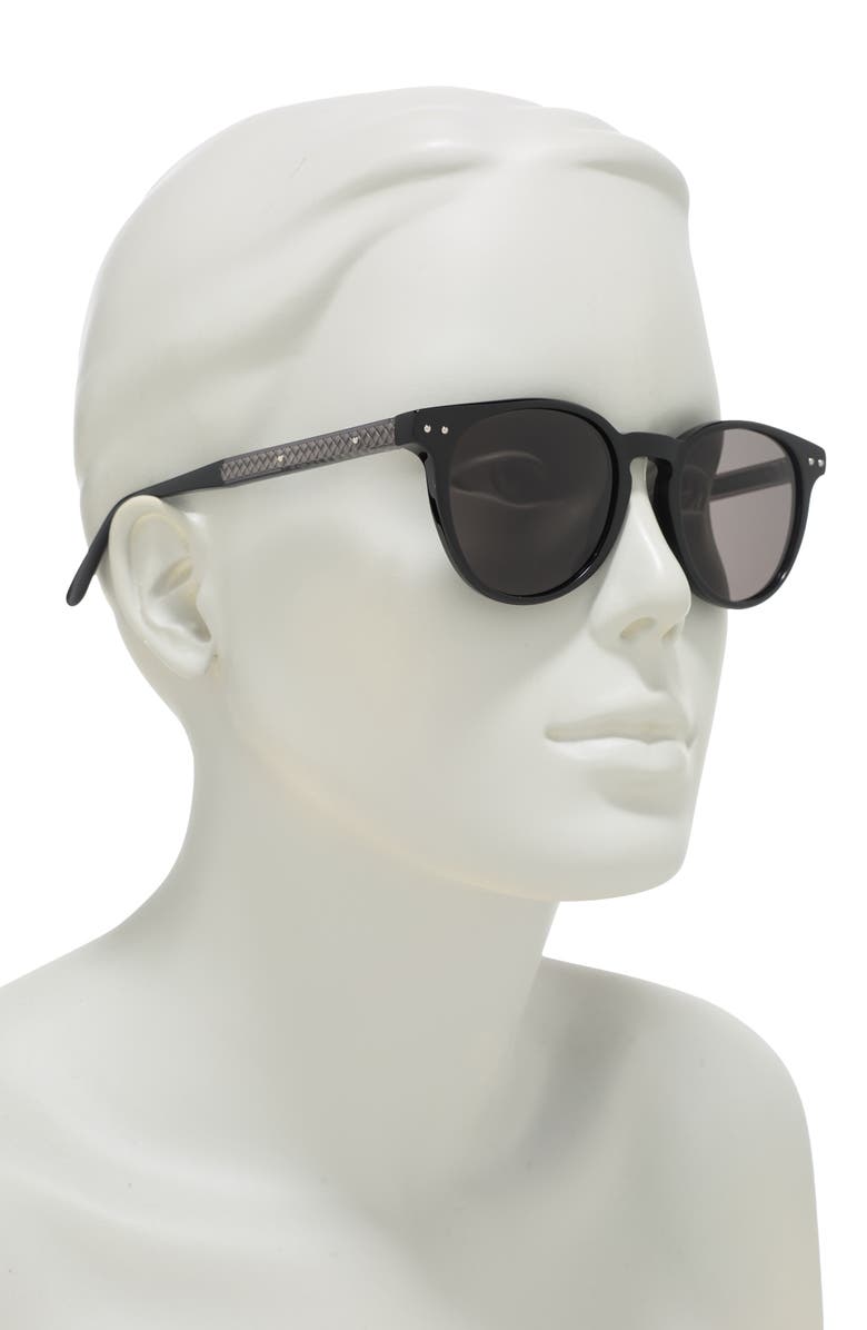 Bottega Veneta 49mm Round Sunglasses, Alternate, color,