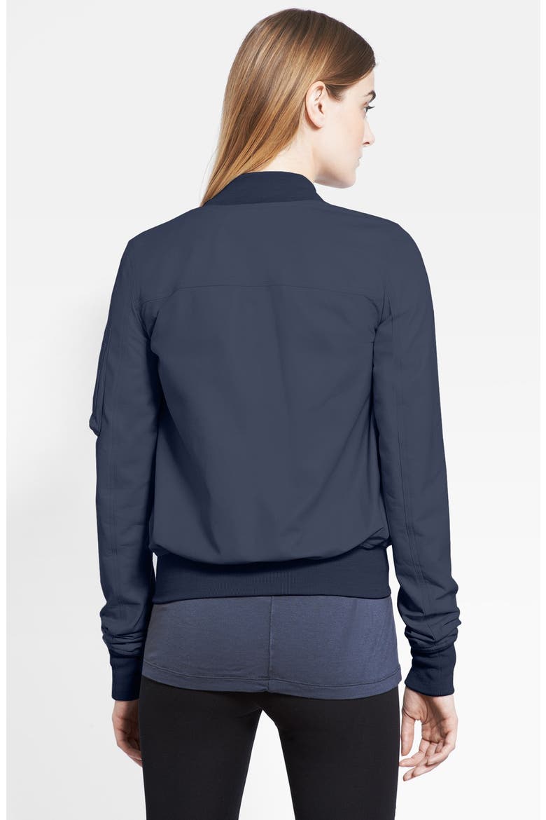 Leather Bomber Jacket, Alternate, color, PEARL