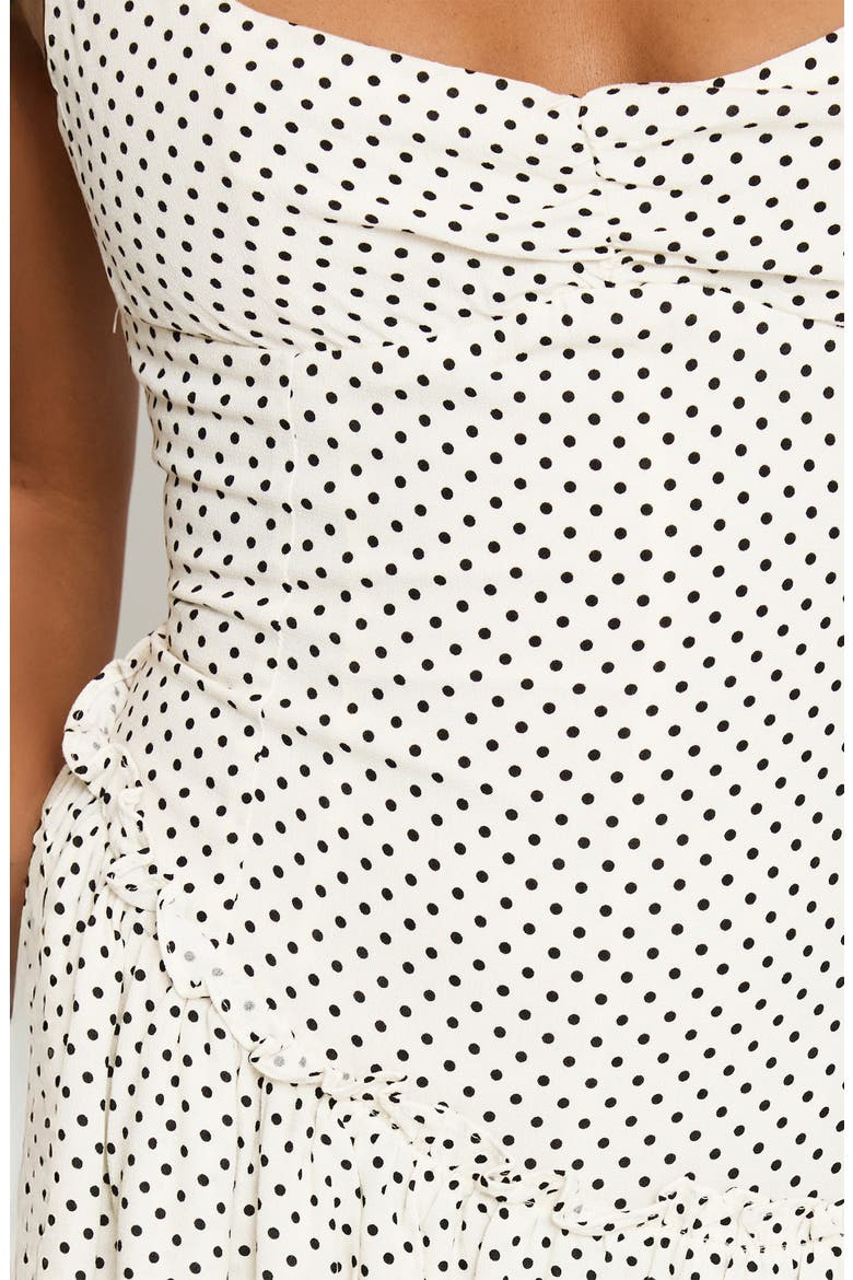 Shantelle Polka Dot Romper, Alternate, color, WHITE POLKA