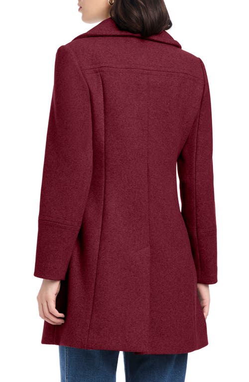 Kate Spade New York Single Breasted Wool Blend Coat In Red