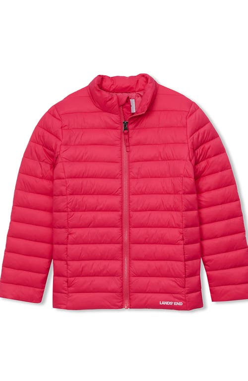 Lands' End Kids Insulated Down Alternative Thermoplume Jacket In Red