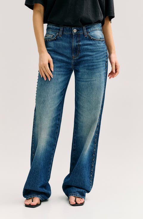 Slouchy Straight Leg Jeans