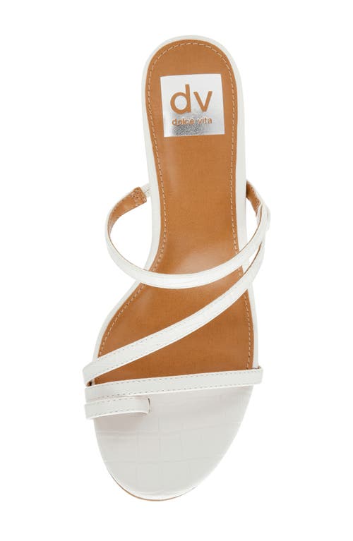 Dolce Vita Dv By Carlota Sandal In White Croco Embossed