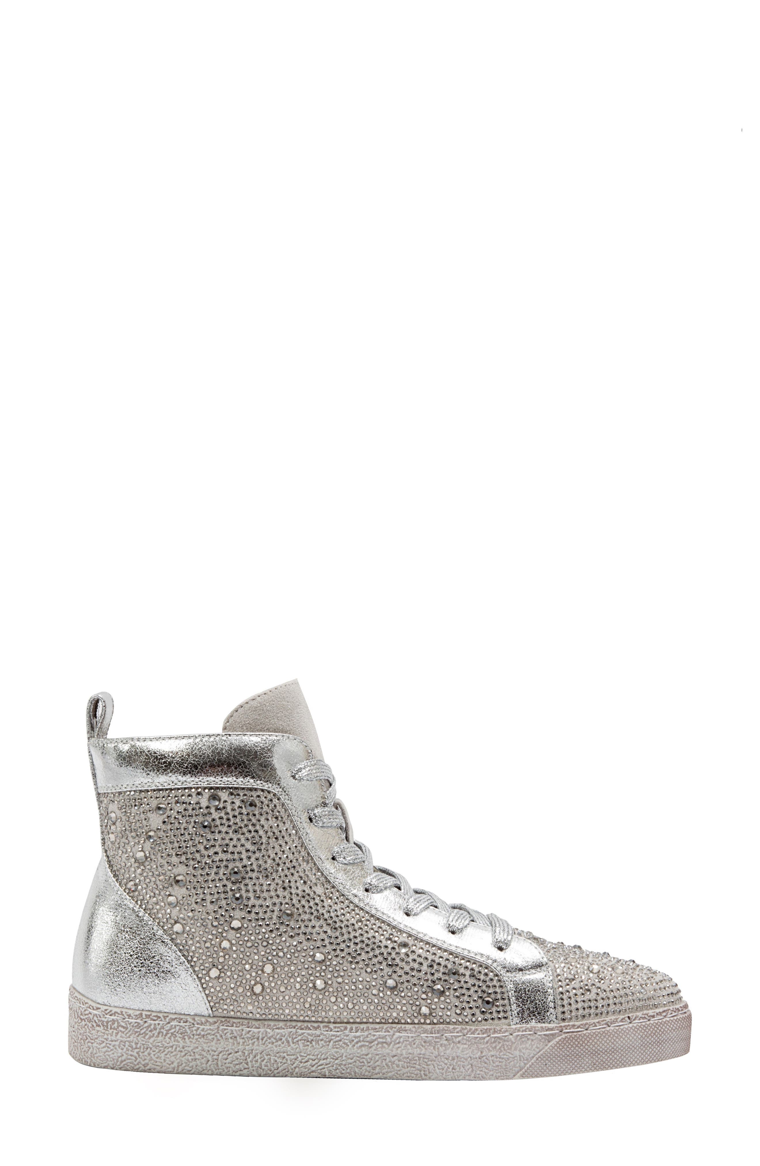 NINETY UNION Foxy High Top Sneaker, Alternate, color, Silver