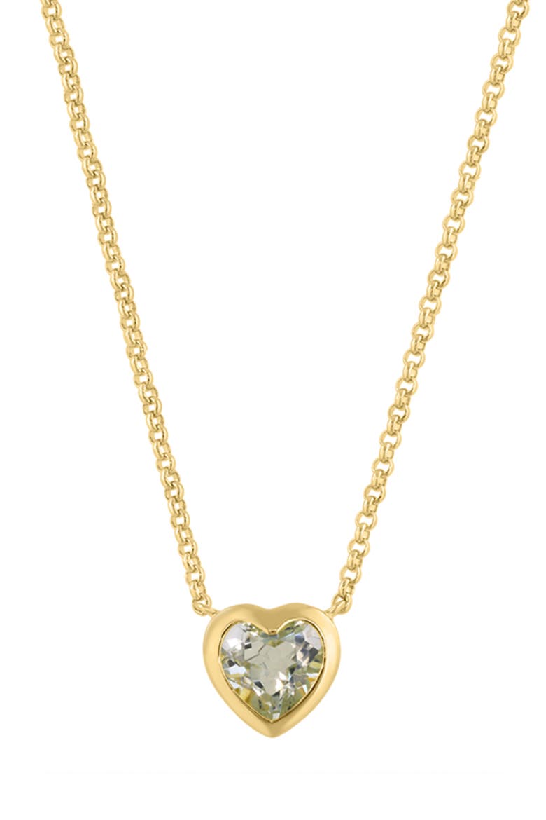 Green Amethyst Heart Pendant Necklace, Alternate, color, GREEN