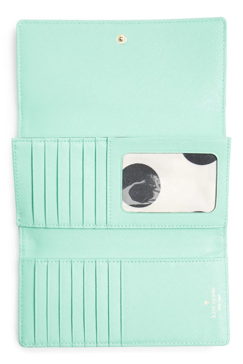 'cedar street - nika' leather wallet, Alternate, color, FRESH AIR