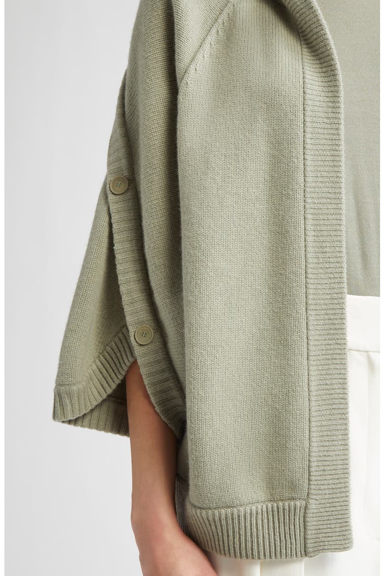 Vals Wool & Cashmere Hooded Cardigan, Alternate, color, SAGE GREEN