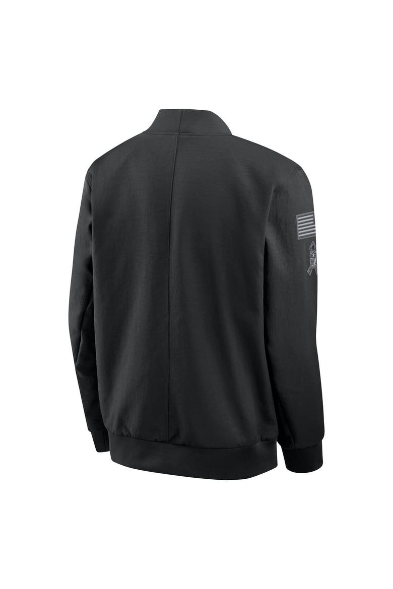 Men's Nike  Black Chicago Bears 2026 Salute to Service Sideline Full-Zip Bomber Jacket, Alternate, color, Black