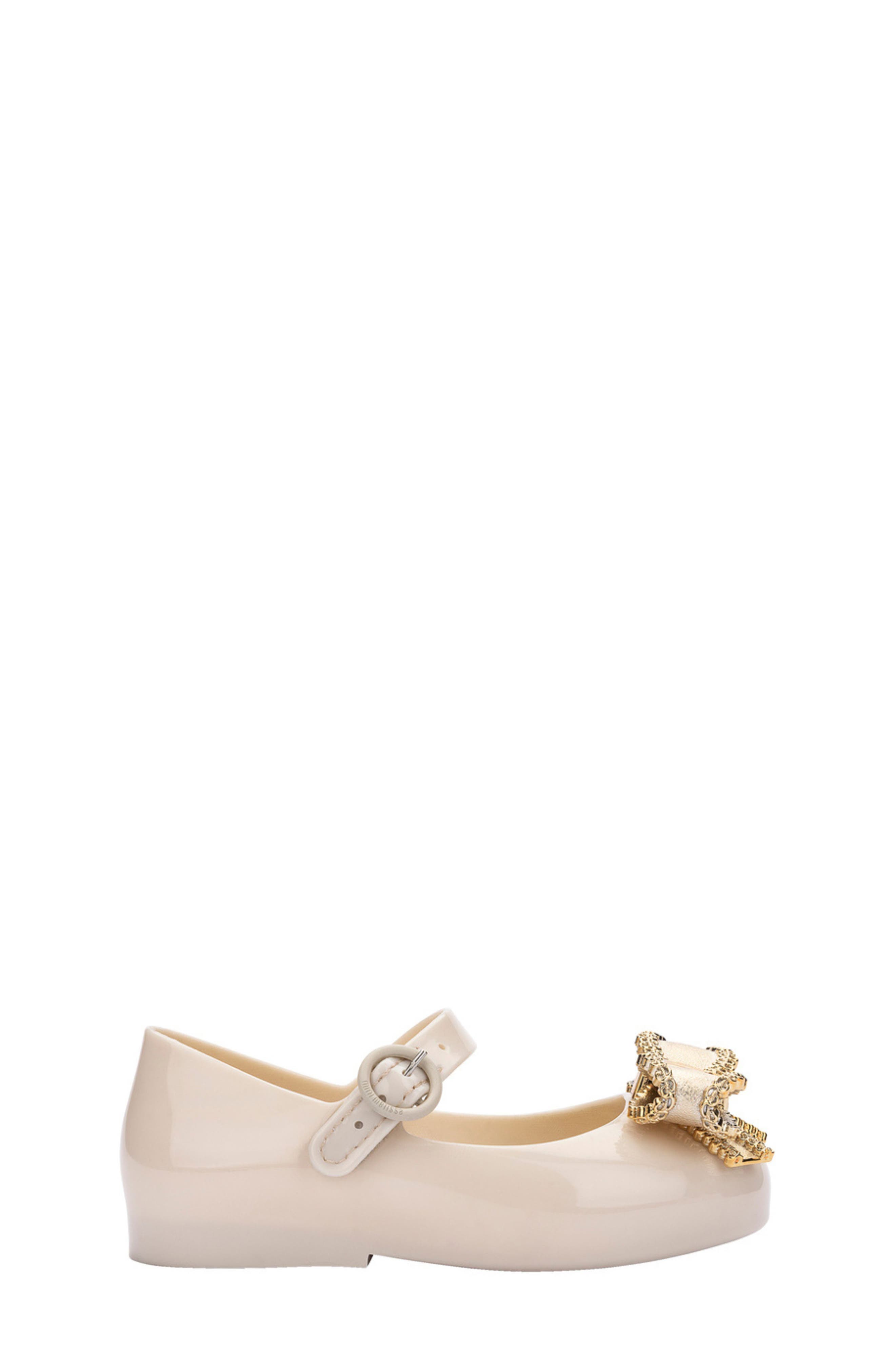 Mini Melissa Kids' Mini Sweet Love IV Mary Jane, Alternate, color, Beige/ Gold