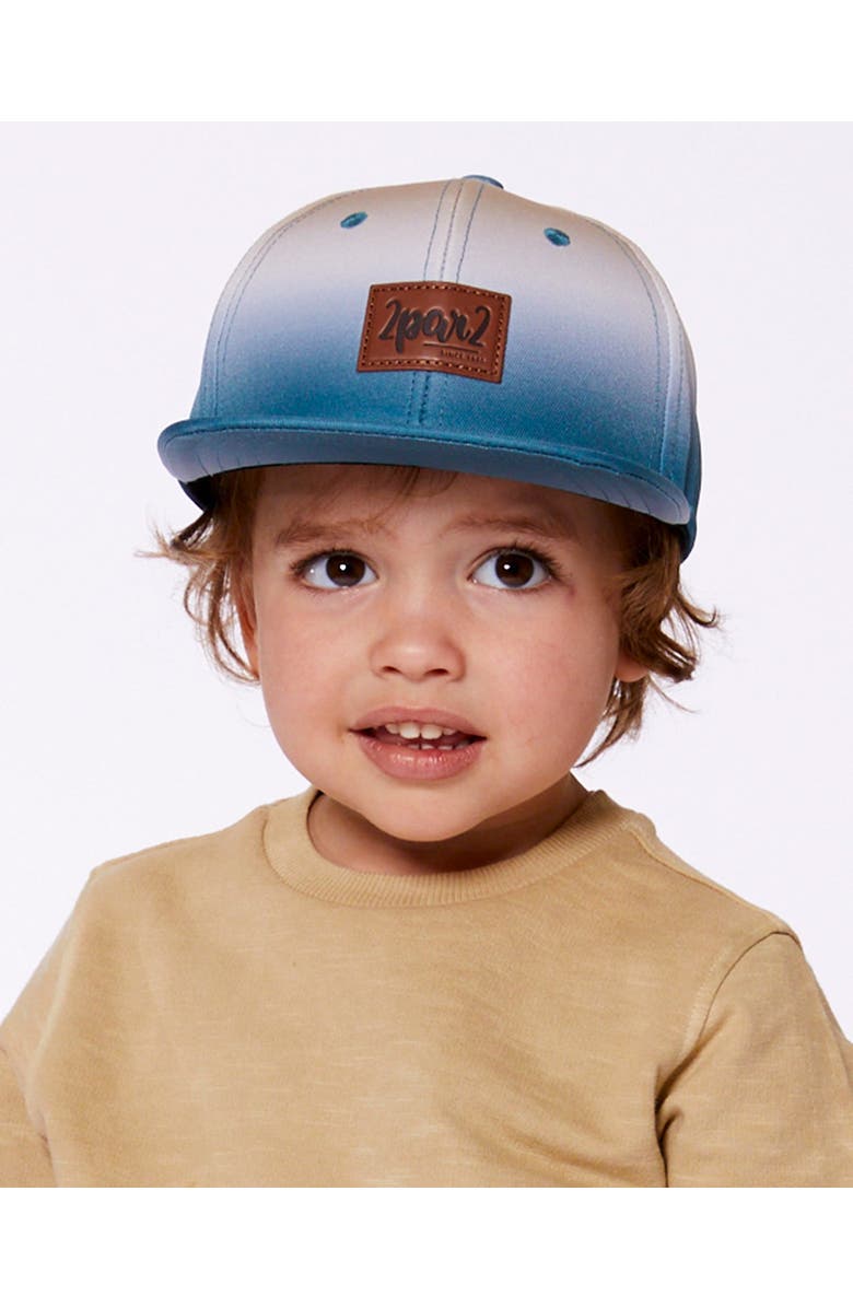 Deux par Deux Baby Boy's Printed Cap Bluish Gray And Beige, Alternate, color, Bluish Gray And Beige