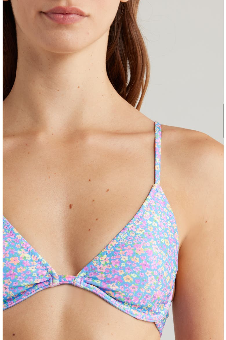 Underwire Triangle Bikini Top, Alternate, color, BUBBLEGUM BLOSSOM