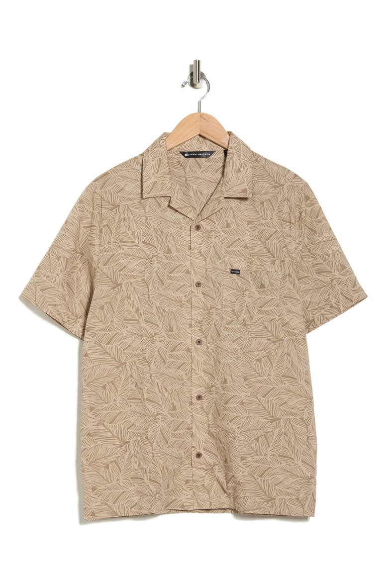 Afternoon Sun Woven Short Sleeve Shirt, Alternate, color, OXFORD TAN