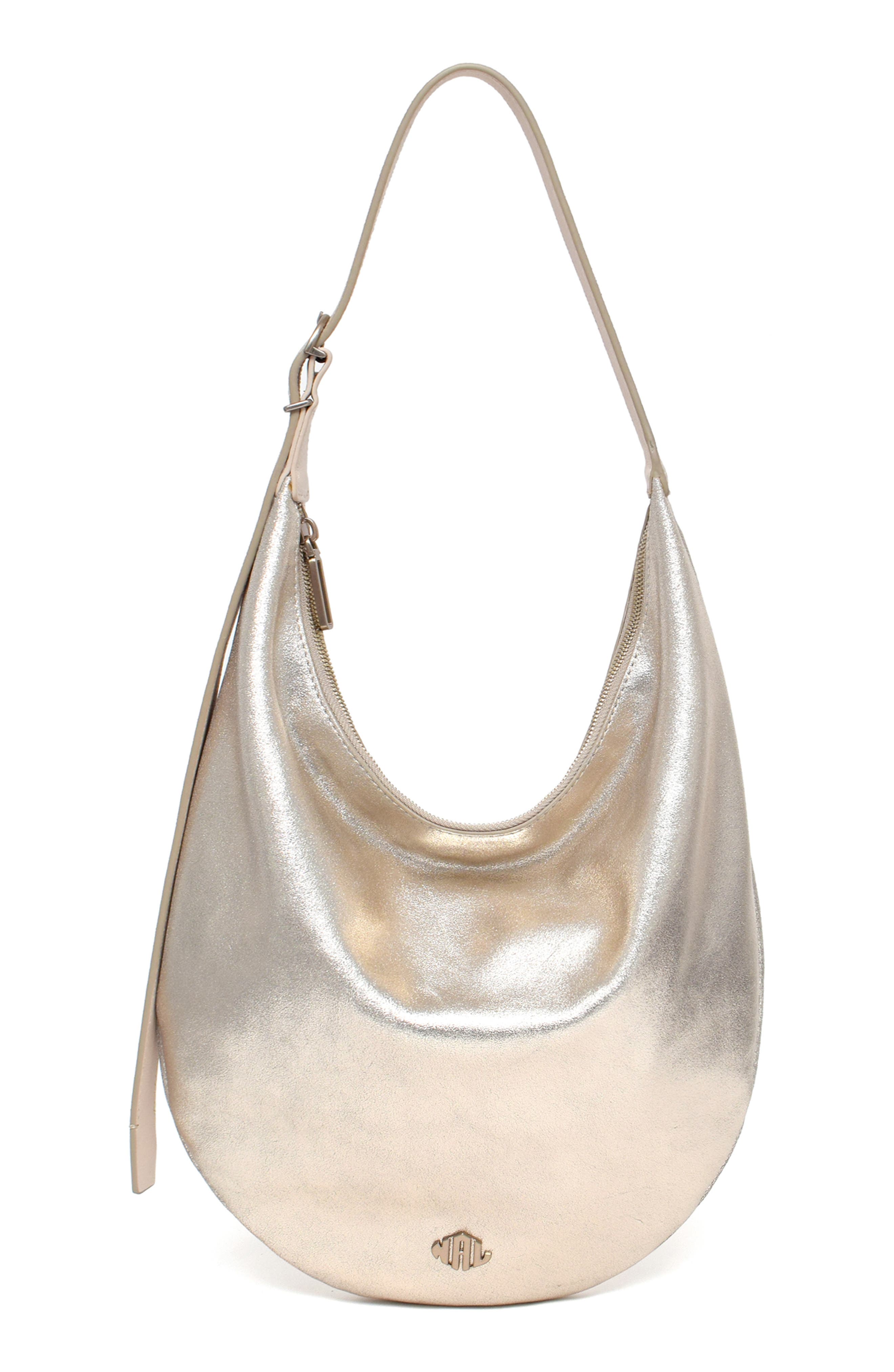 New Amsterdam Leatherworks Wyatt Metallic Hobo Bag