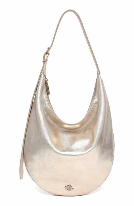 New Amsterdam Leatherworks Wyatt Metallic Hobo Bag