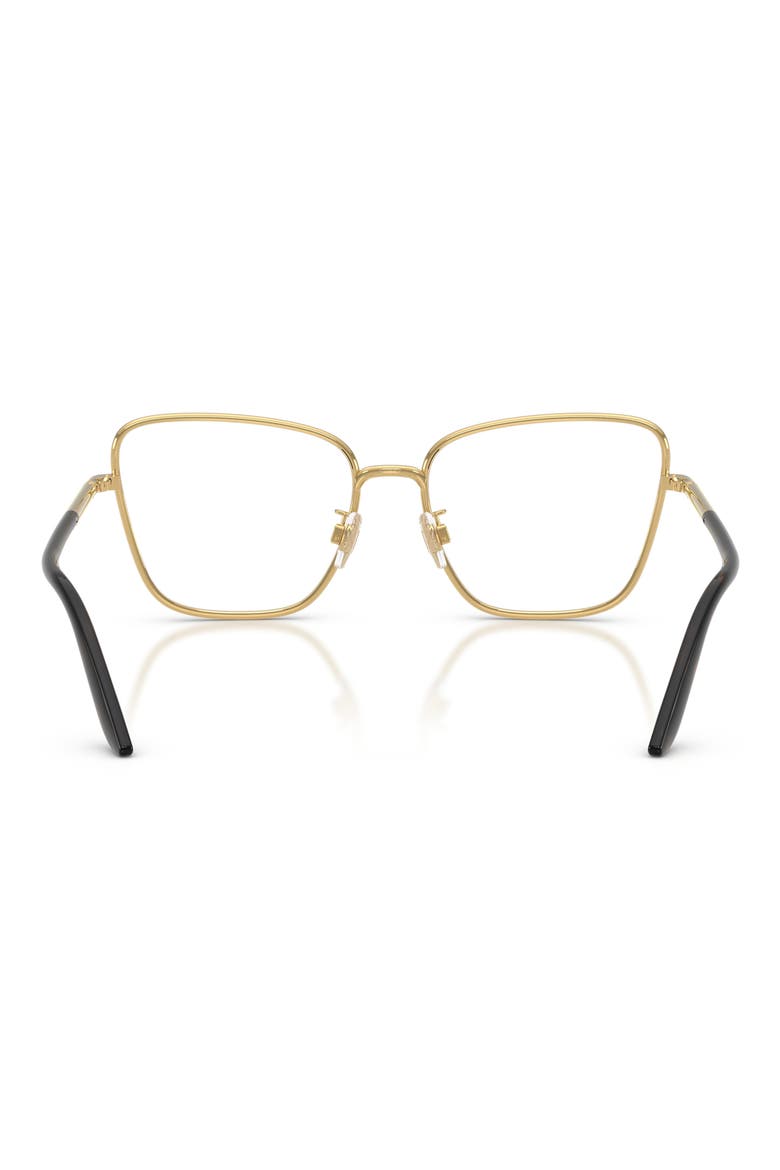 57mm Square Cat Eye Optical Glasses, Alternate, color, GOLD / DEMO LENS