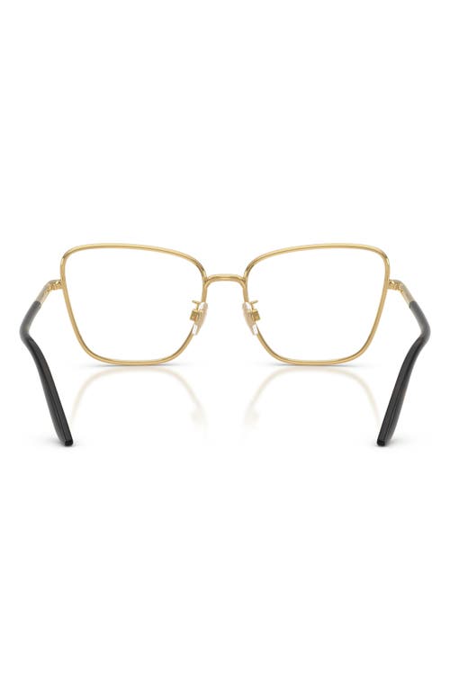Dolce & Gabbana Dolce&gabbana 57mm Square Cat Eye Optical Glasses In Gold